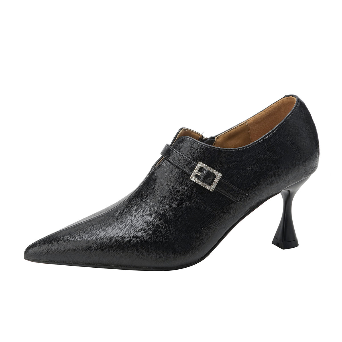 Women's Skirt Side Zipper Belt Buckle Stiletto Women's Fashion Shoes