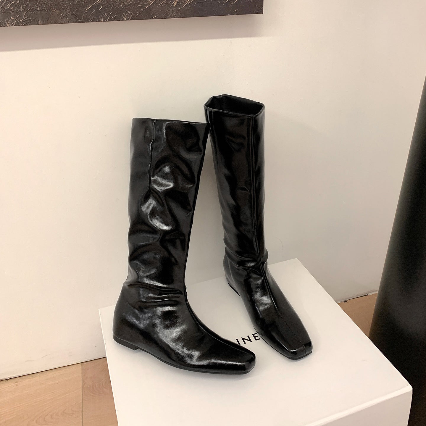 Women's Height Increasing Insole Head Flat Bottom Women's Leather Boots