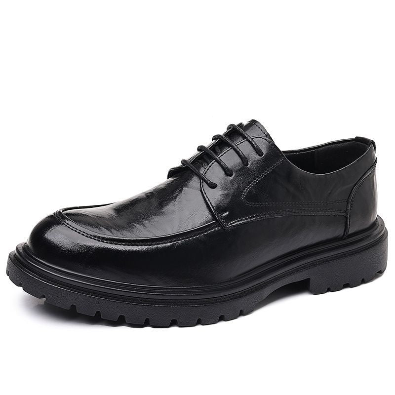 Men's Business British Style Platform Wedding Groom Best Man Men's Casual Leather Shoes
