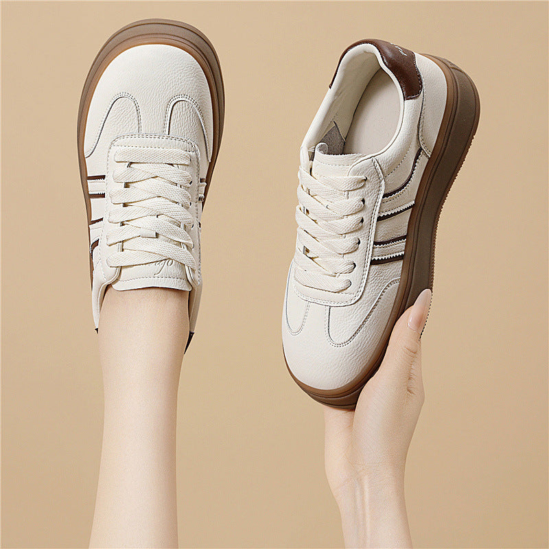 Women's Retro Artistic Style Thick Bottom Increased Daily Round Women's Sports Shoes