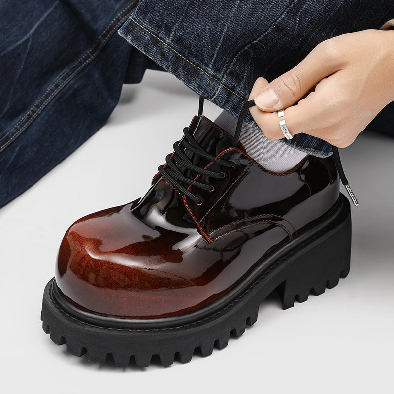 Men's Rub Colored Gradient Thick Sole Height Increasing Insole Men's Shoes