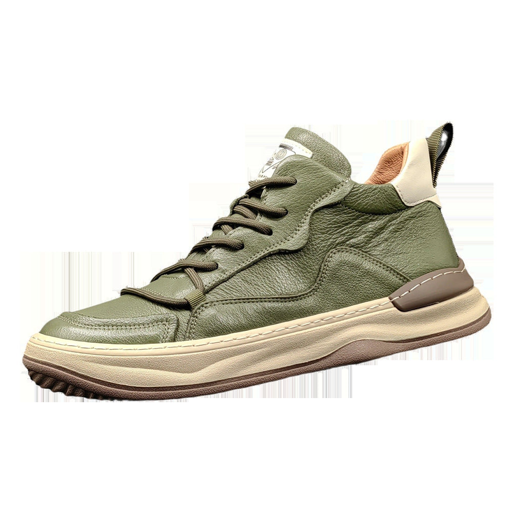 Men's Cute Ugly Mango Top Layer Cowhide Fleece-lined Men's Sports Shoes