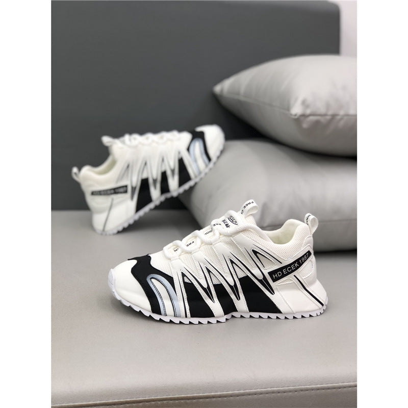 Summer Mesh Breathable Lace Up Fashion Thick Men's Sports Shoes