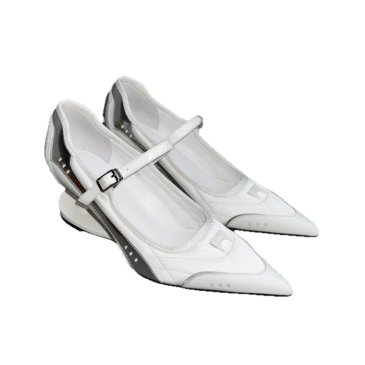 Women's Niche Design Suspension Pointed High Summer Black Buckle Mary Women's Fashion Shoes