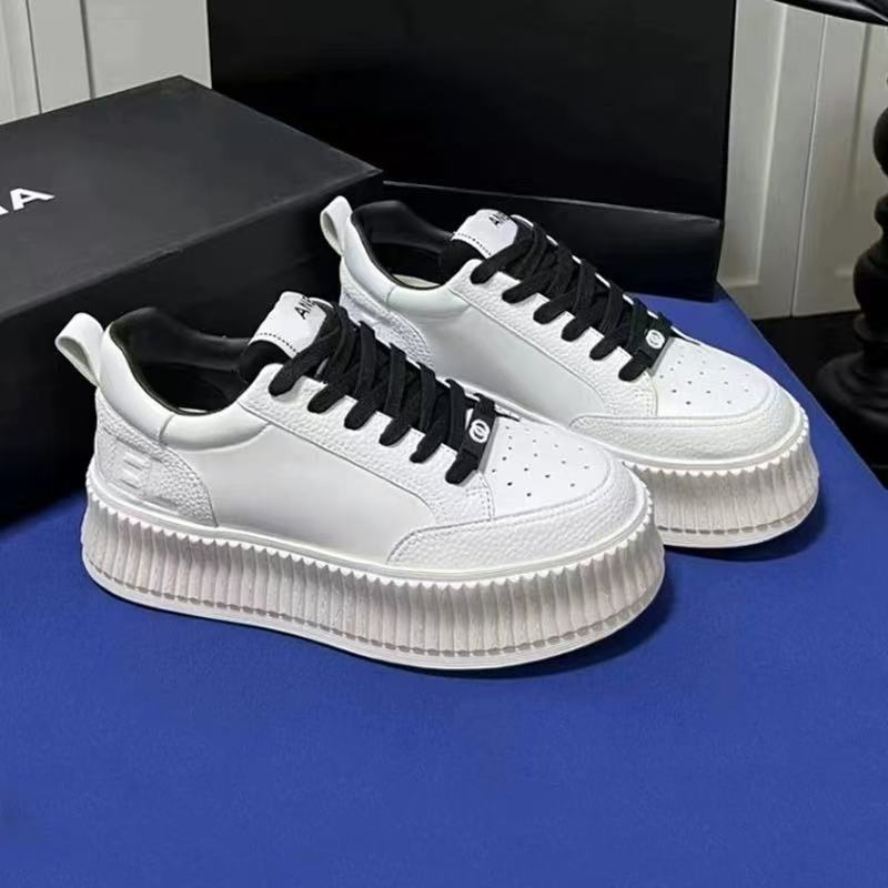 Authentic Platform White Height Increasing Lace Women's Casual Shoes