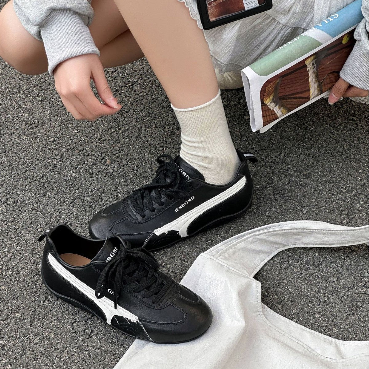 Spring High Quality First Layer Cowhide German Training In Sier Women's Casual Shoes