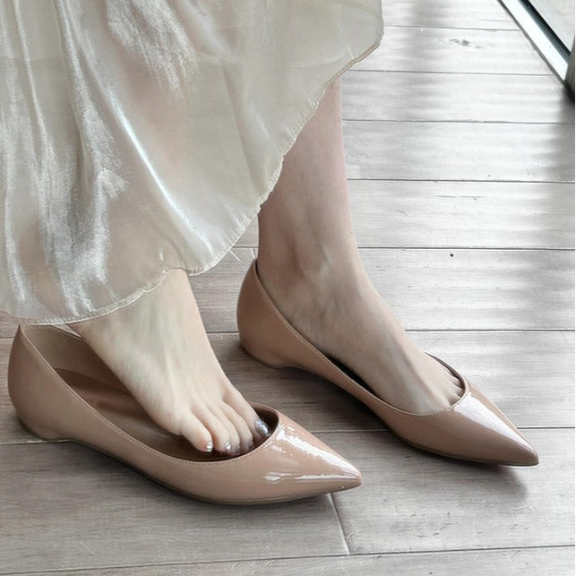 Tired Feet High-grade Pointed Plus Size Low-cut Pumps Red Bottom Women's Fashion Shoes