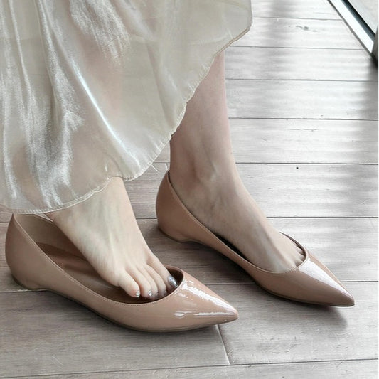 Tired Feet High-grade Pointed Plus Size Low-cut Pumps Red Bottom Women's Fashion Shoes