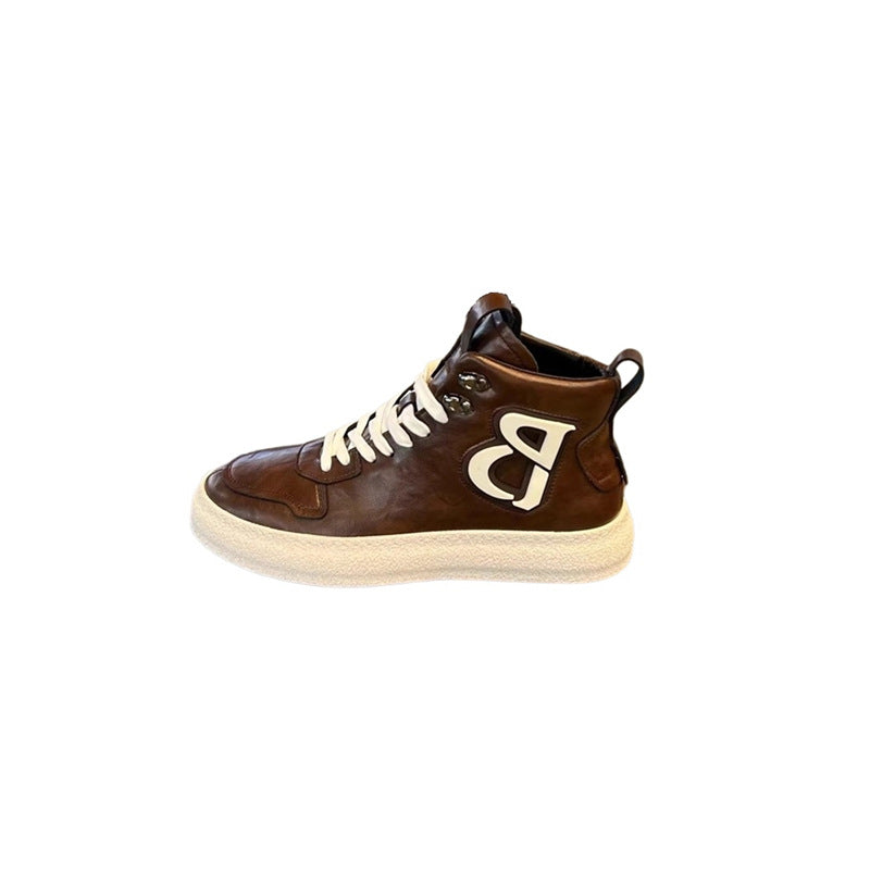 Attractive Men's Thick-soled Soft Bottom Skateboard Men's Sports Shoes