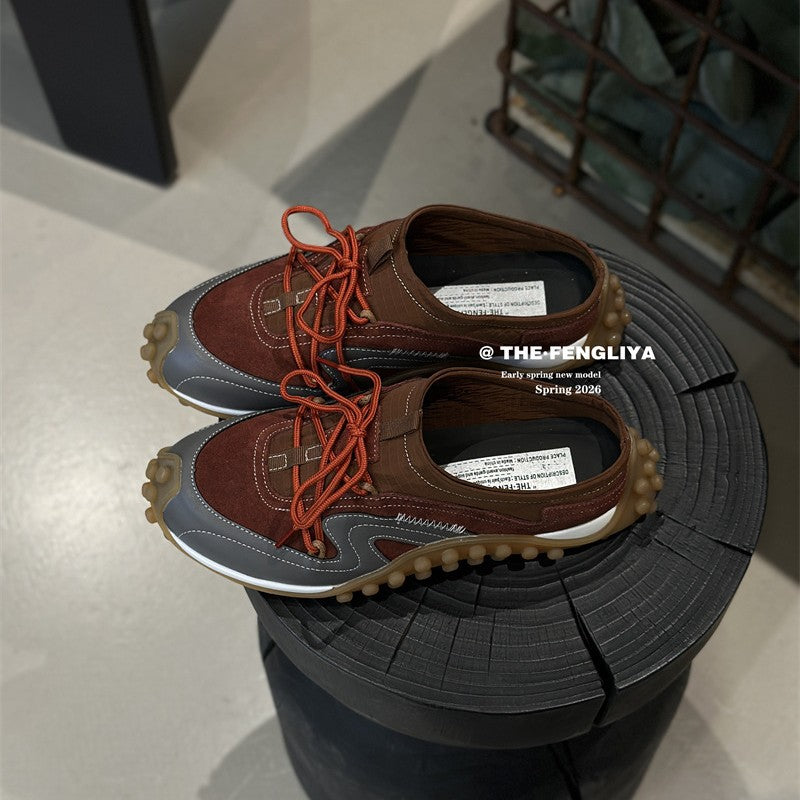 Price Canadian Dollar Contrast Color Mules Slip-on Platform Outer Wear Women's Casual Shoes