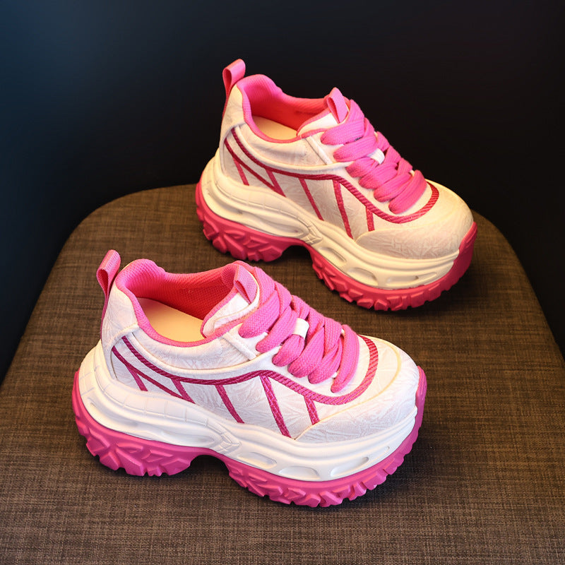 Women's Platform Height Increasing Insole Dad Spring Sports Casual Shoes