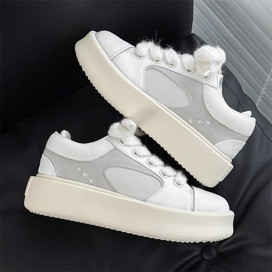 Women's & Men's Design Heart-shaped Platform Fashionable Height Increasing Men's Sports Shoes