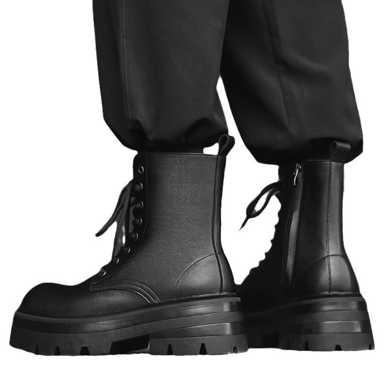 Men's Paris Platform Derby Martin British Style Men's Leather Boots