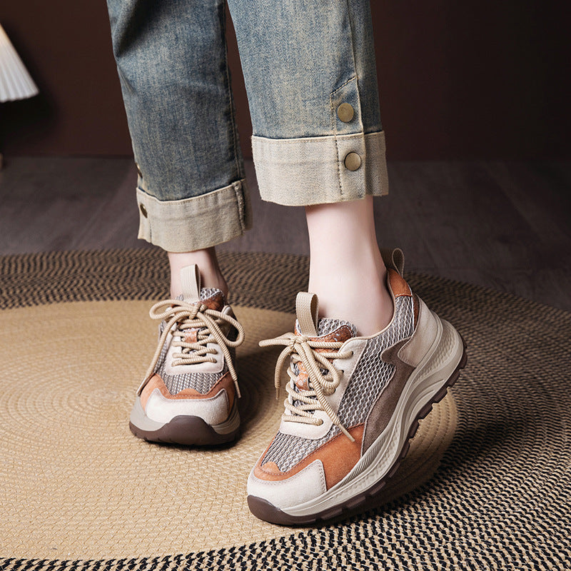 Women's Soft Bottom Lightweight Mesh Surface Pig Bar Men's Shoes