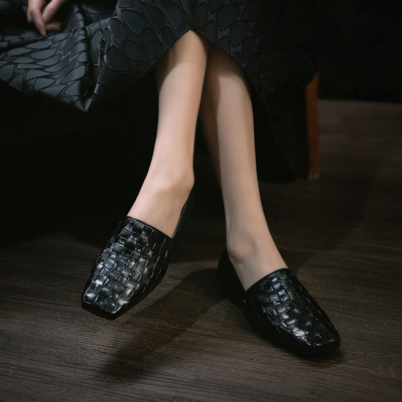 Women's Retro Style Slip-on Pumps Special Interest Light Women's Casual Shoes