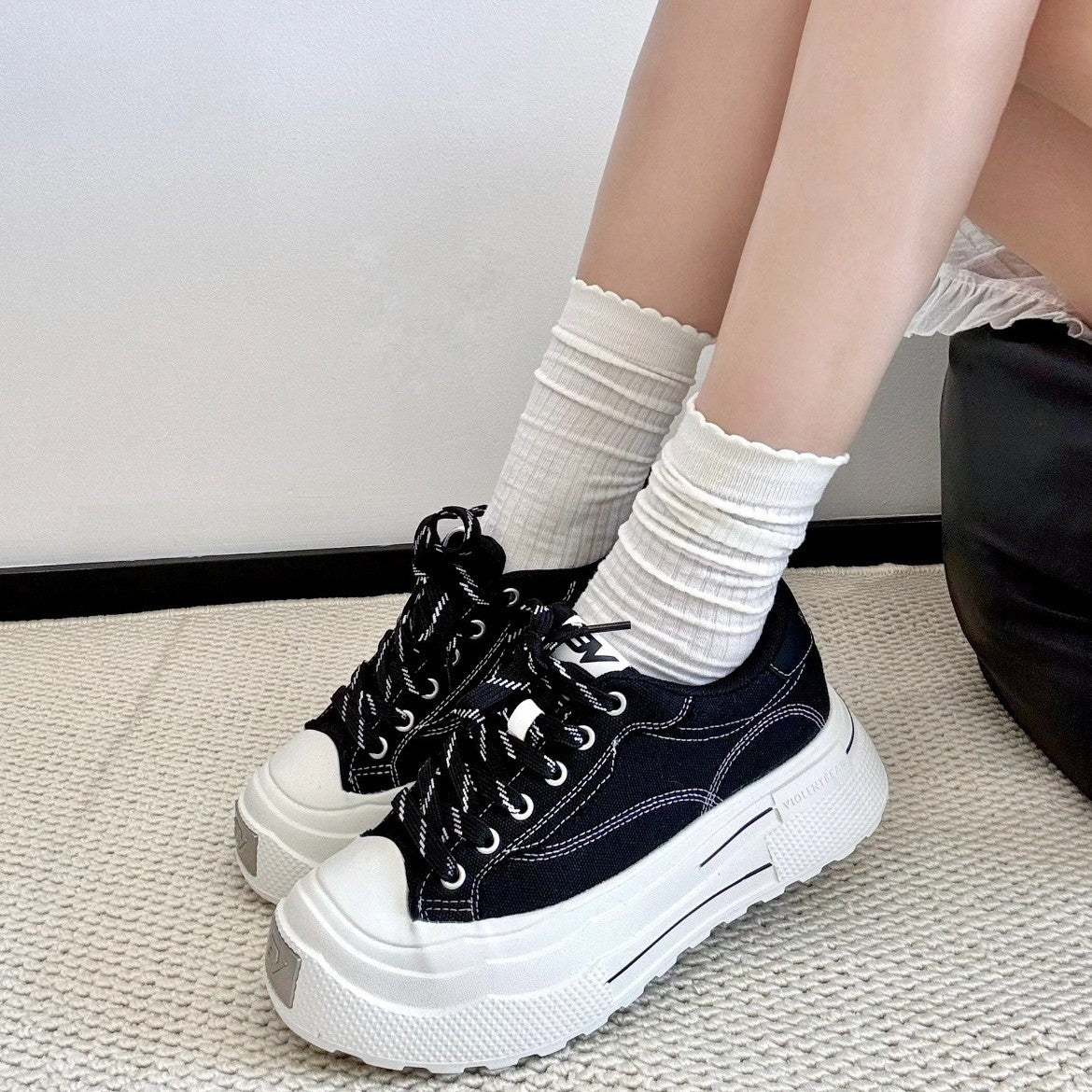 Autumn Versatile Trendy Breathable Platform Retro Golden Sports Casual Shoes
