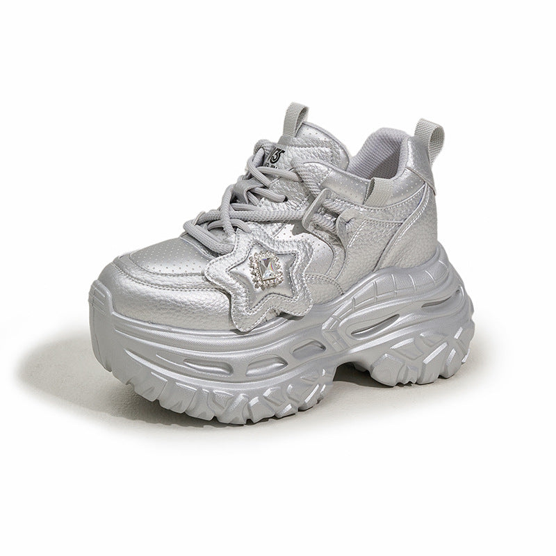Women's Height Increasing Insole Dad Spring Breathable Sneakers