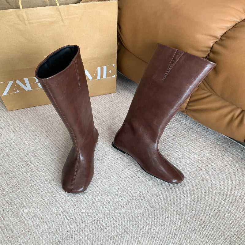 Simple Without Tax Winter Female Middle Wedge Boots