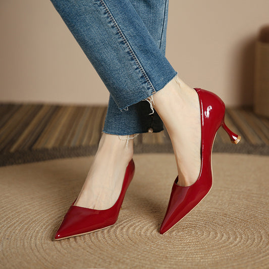 Women's Pointed High Commuter Soft Bottom Stiletto Women's Fashion Shoes
