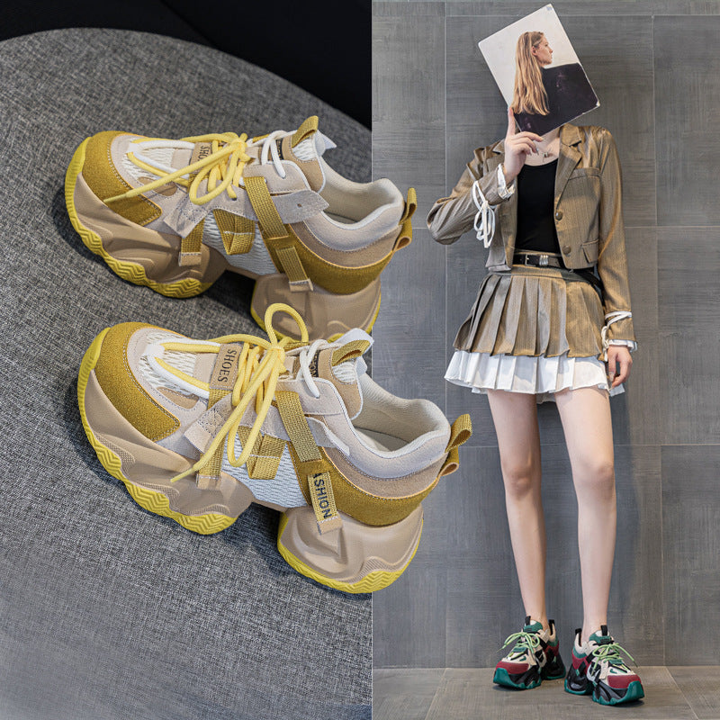 Women's Platform Height Increasing Insole Sports Casual Shoes