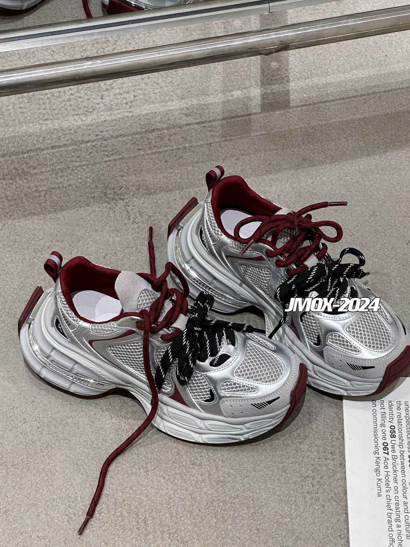 Women's Thick Bottom Dad Spring Pair Of Shoelaces Distressed Sneakers
