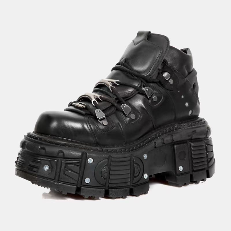 Women's Metal Platform Dark Punk Street Pumps Women's Fashion Shoes