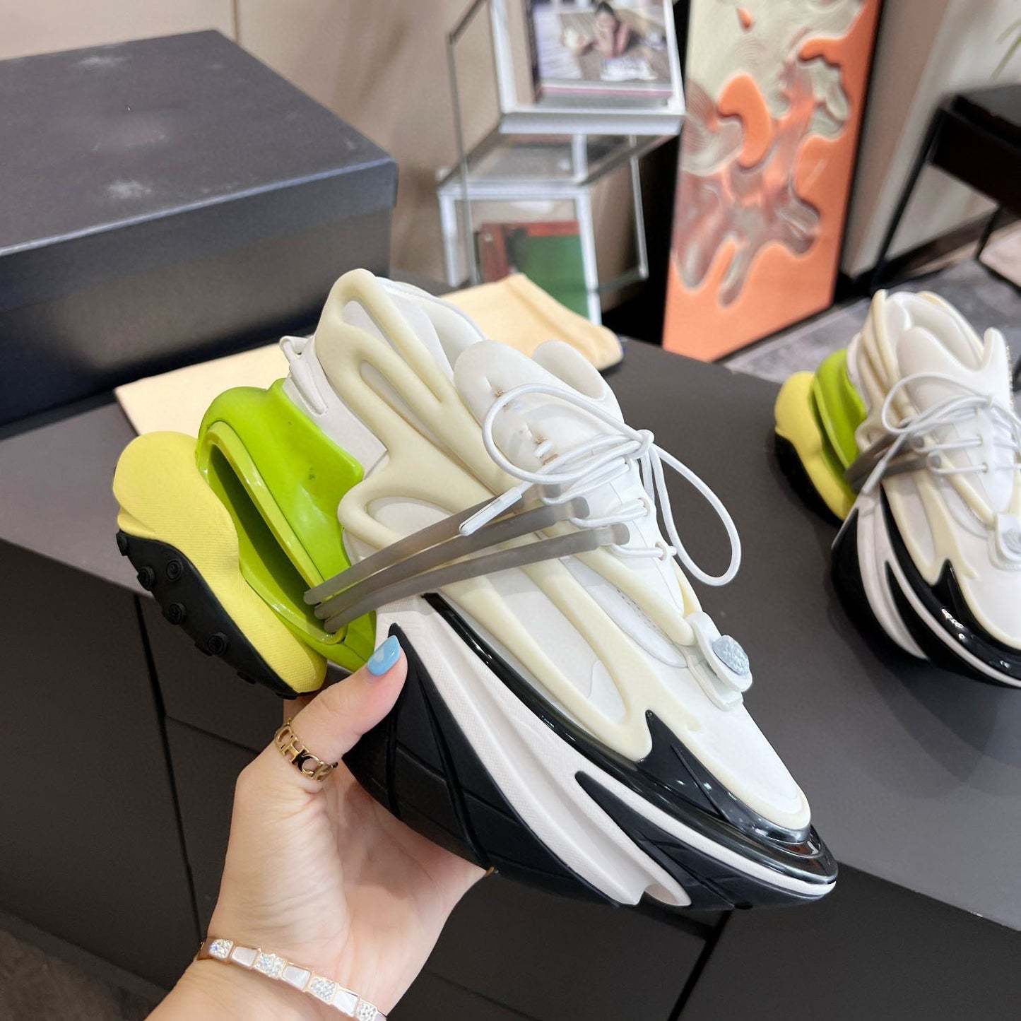 Women's & Men's Space Spacecraft Shock Absorption Dad Submarine Men's Sports Shoes