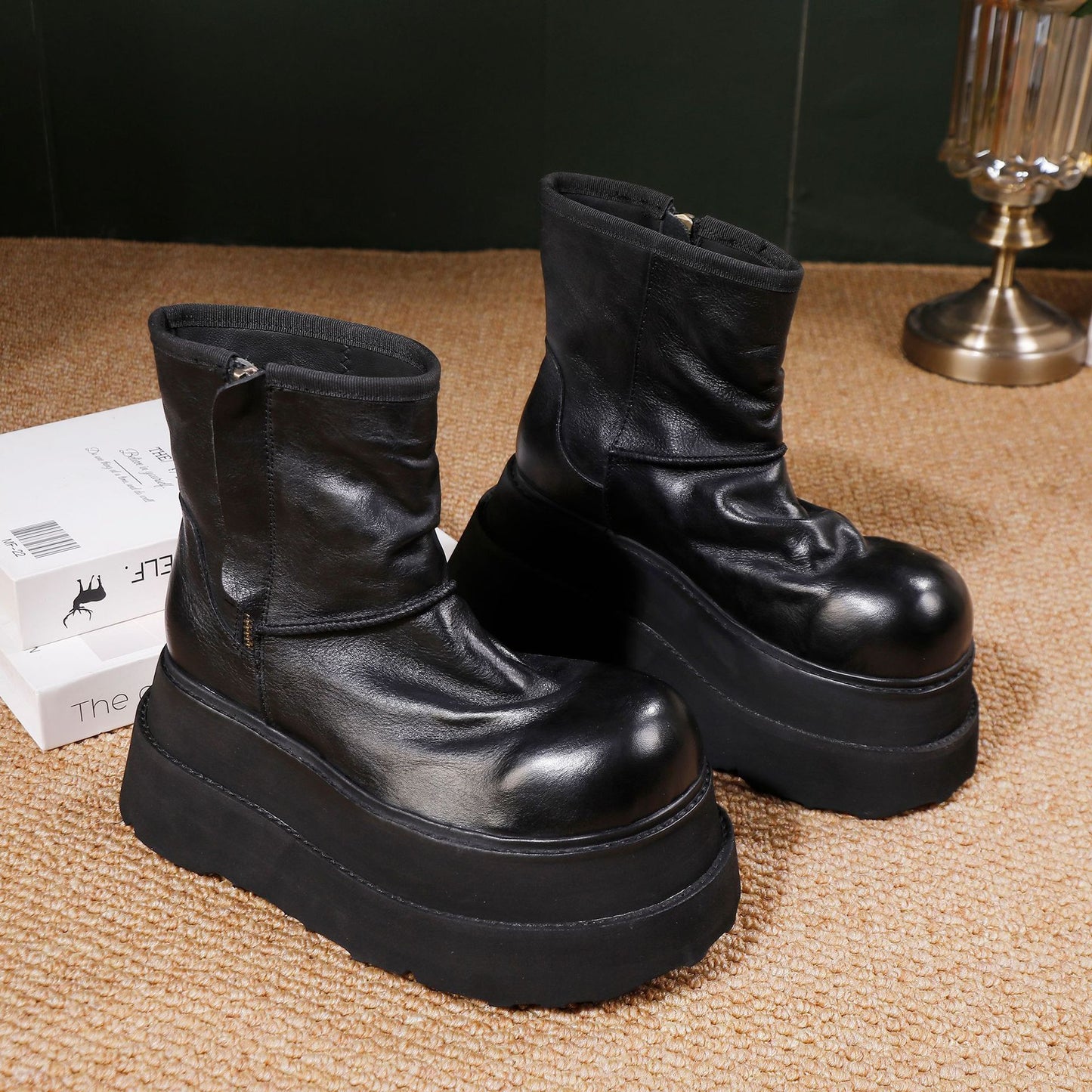 Women's Ankle Soft Light Early Autumn First Layer Cowhide Boots