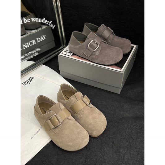 Women's Spring Genuine Retro Big Head Platform Height Increasing Insole Sports Casual Shoes