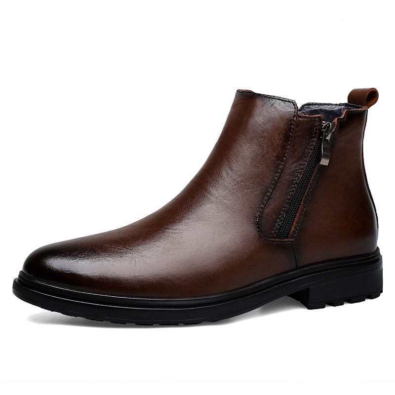 Men's Martin Plus Size Retro Side Zipper Cotton Casual Shoes