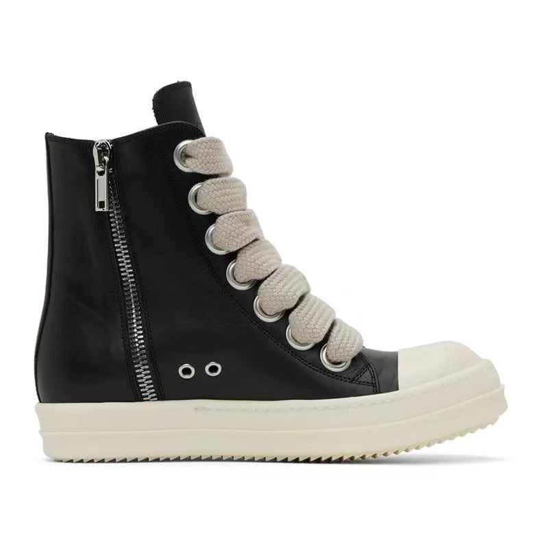 Women's & Men's Board Thick Shoelace Sports Leisure Calf Female Couple Boots