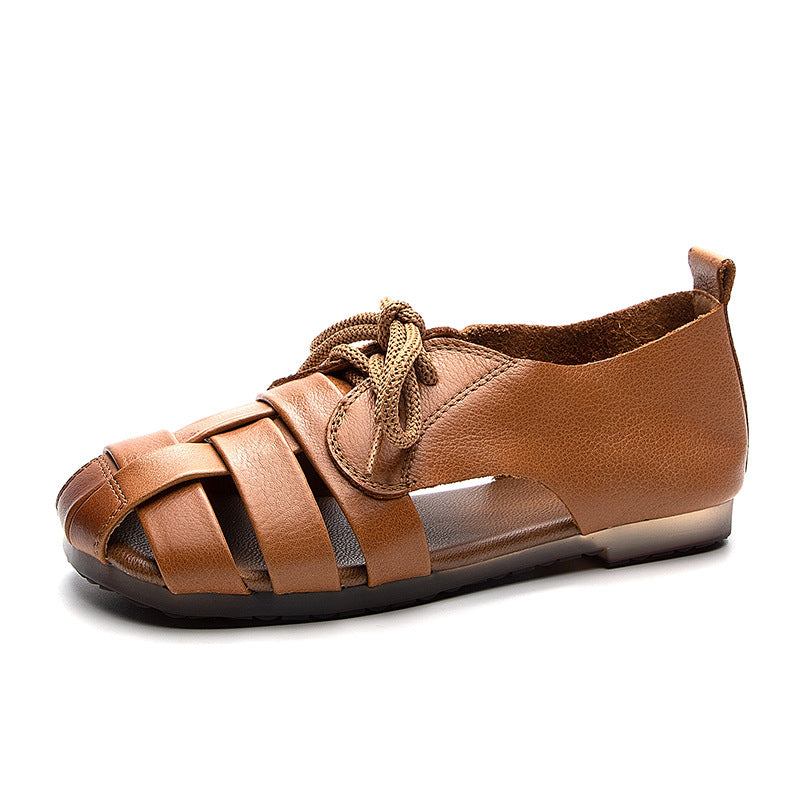 Women's First Layer Cow Soft Bottom Artistic Crafts Men's Shoes