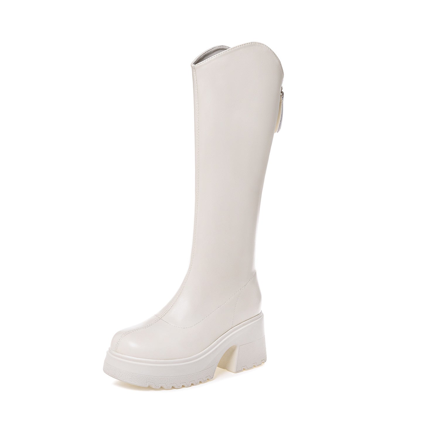 Women's Thigh Autumn Small Height Increased Thick Women's Leather Boots