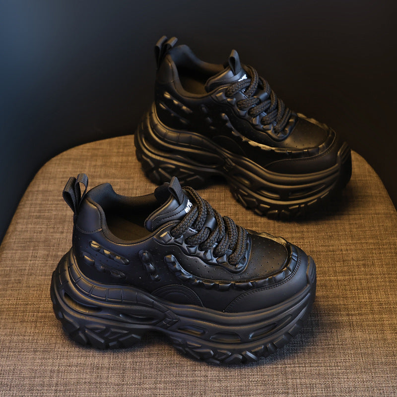Women's Small Platform Height Increasing Insole Dad Autumn Sports Casual Shoes