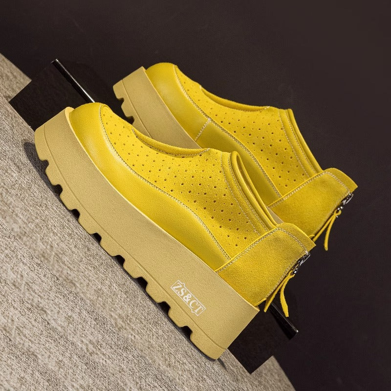 Platform Ankle Female Genuine Hole Ventilation Women's Casual Shoes