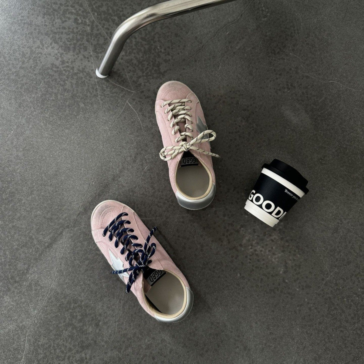 Women's German Training Mandarin Duck Shoelace Distressed Little Sneakers