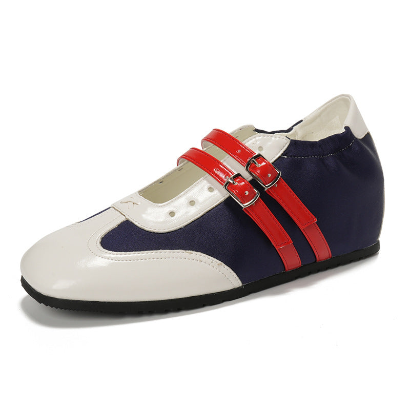 Women's Hollow Frosted German Training Retro Color Matching Flat Women's Sports Shoes