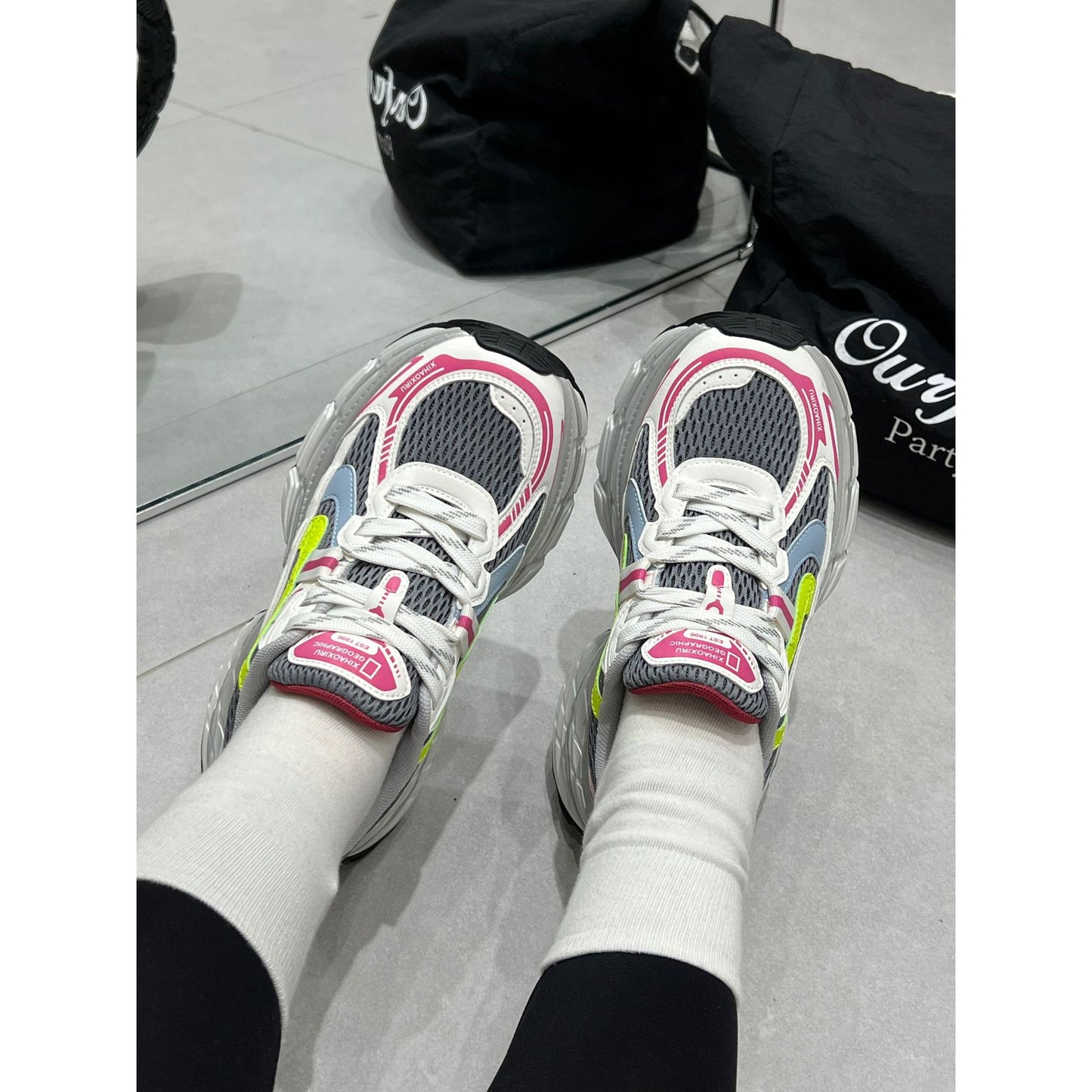 Women's Dad Spring Small Height Increasing Color Sneakers