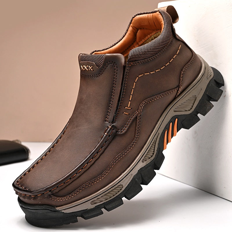 Elegant Classy Slouchy Men's Outdoor Urban Men's Leather Boots