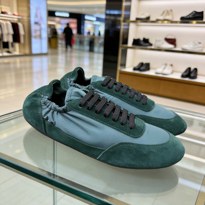 Women's & Men's Moral Training Retro Solid Color Flat Round Toe Sports Casual Shoes