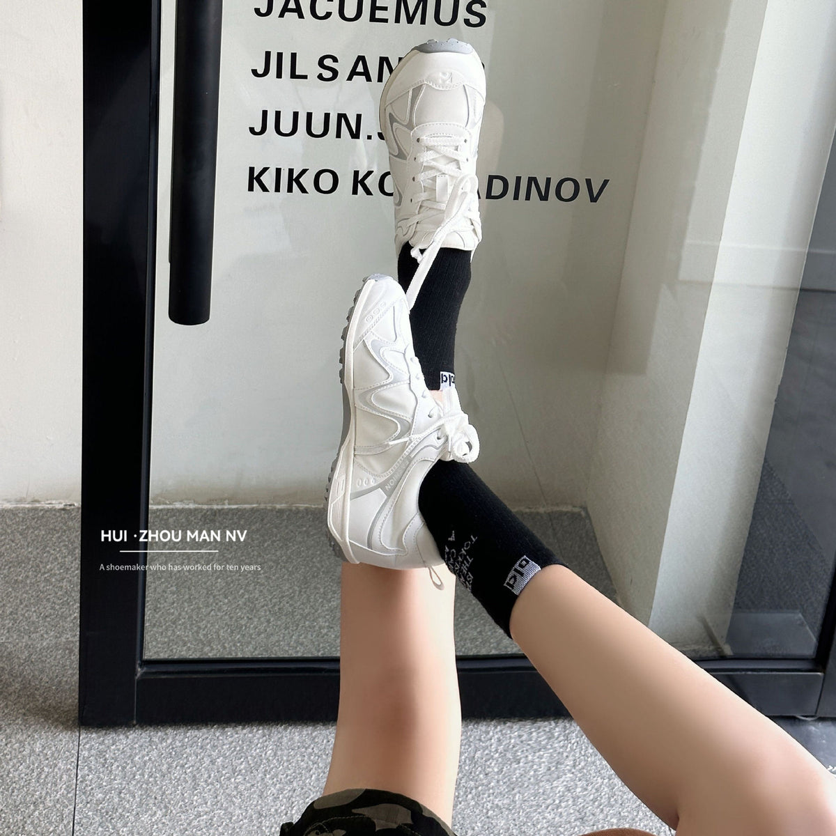 Women's Retro Platform Lace Up Breathable Height Women's Sports Shoes