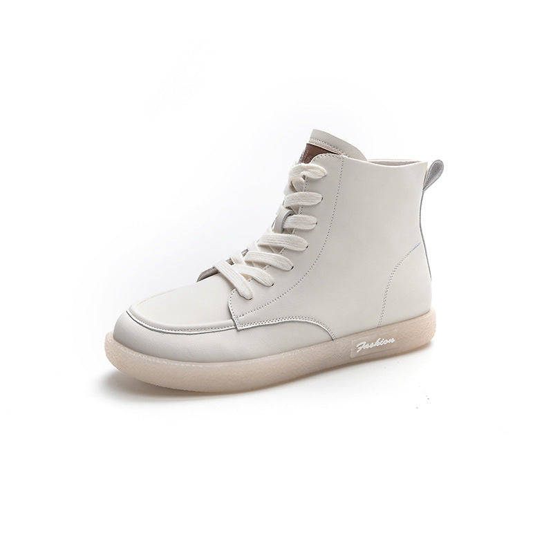 Women's Flat Beef Tendon Soft Bottom White Men's Shoes