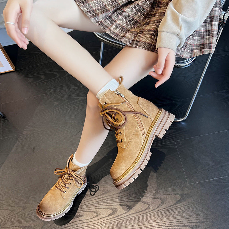 Women's Small Martin Fashion Retro Worker Cow Boots