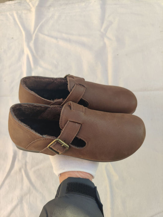Women's Mori Vintage Genuine Large Round Head Lazy Women's Casual Shoes
