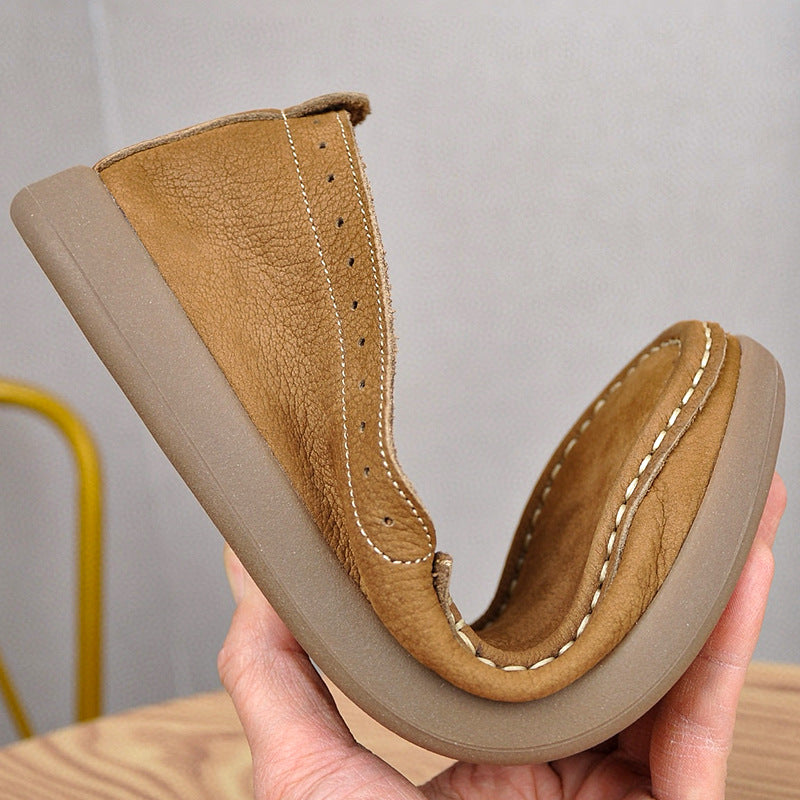 Men's Genuine Soft Bottom First Layer Cowhide Breathable Men's Casual Shoes