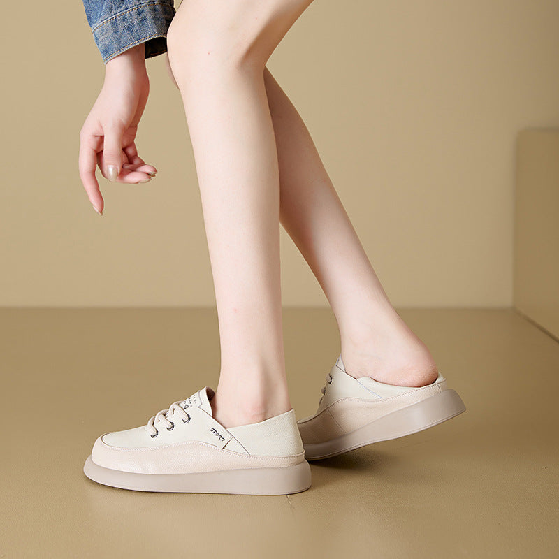 Women's College Soft Bottom Flat Fashion Round Head Women's Sports Shoes