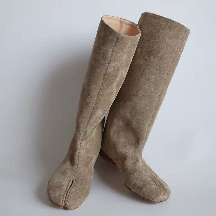 Women's Soft Handmade Split Toe Ninja Slack Middle Boots