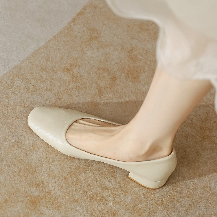 Version French Style Genuine Glove Female Flat Square Toe Gentle Women's Fashion Shoes