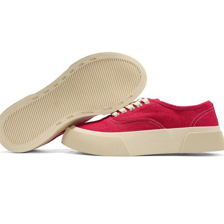 Retro Linen Cloth Thick Bottom Breathable Board Low Sports Casual Shoes
