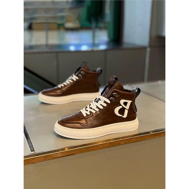 Attractive Men's Thick-soled Soft Bottom Skateboard Men's Sports Shoes